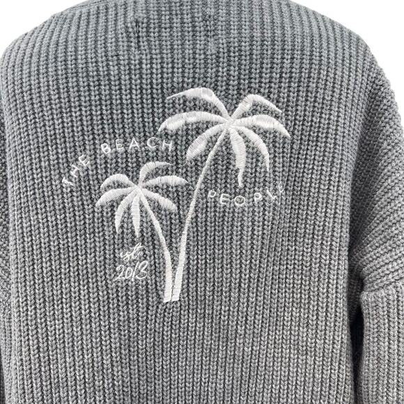 The Beach People The Twin Palms Cardigan Sweater Embroidered Knit Size‎ XS / S - Picture 8 of 11